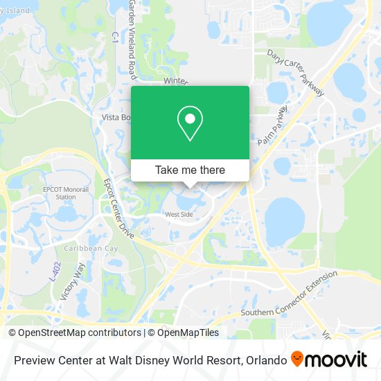 Preview Center at Walt Disney World Resort map