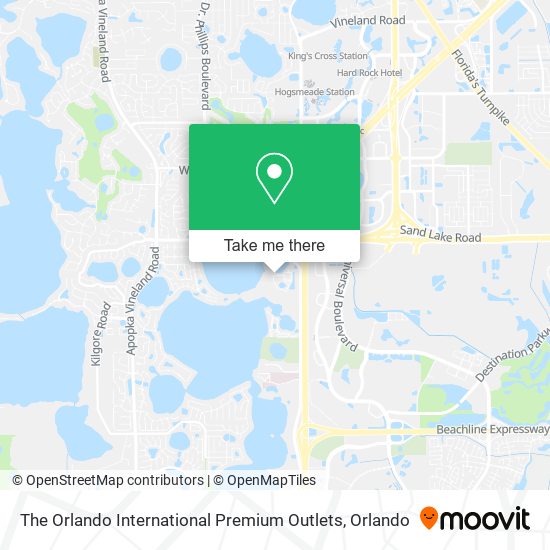 The Orlando International Premium Outlets map