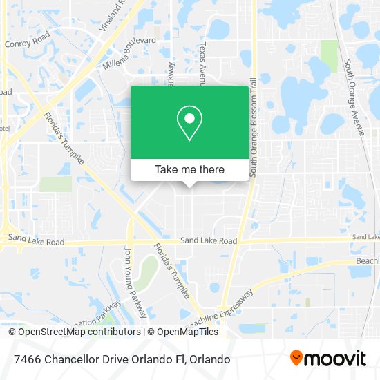 7466 Chancellor Drive Orlando Fl map