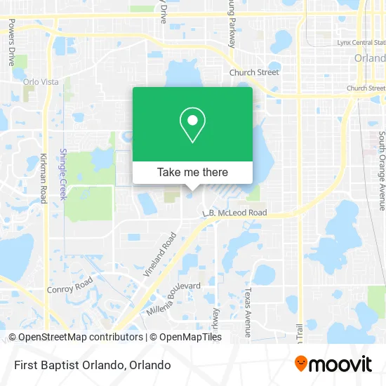 Mapa de First Baptist Orlando