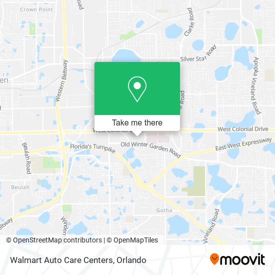 Walmart Auto Care Centers map