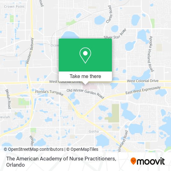 The American Academy of Nurse Practitioners map