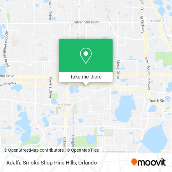 Adalfa Smoke Shop Pine Hills map