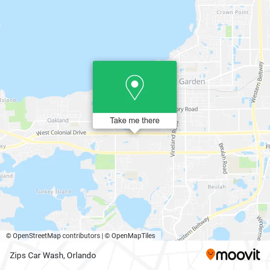 Mapa de Zips Car Wash