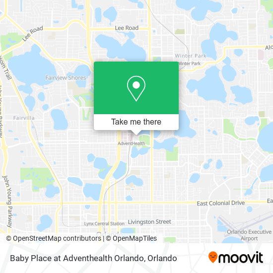 Mapa de Baby Place at Adventhealth Orlando