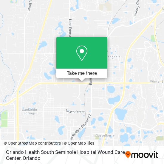 Mapa de Orlando Health South Seminole Hospital Wound Care Center