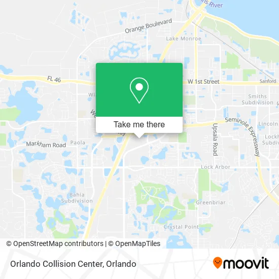 Orlando Collision Center map