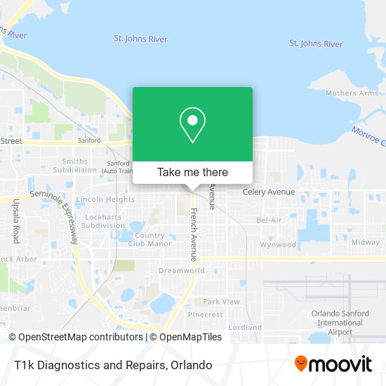 T1k Diagnostics and Repairs map