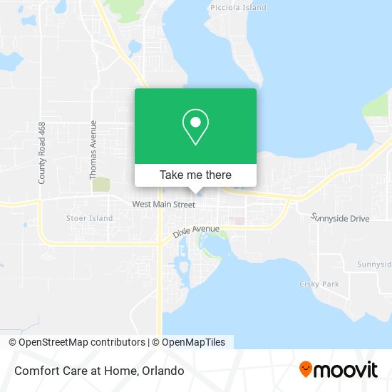 Comfort Care at Home map