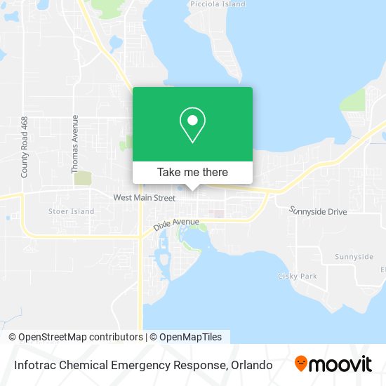 Infotrac Chemical Emergency Response map