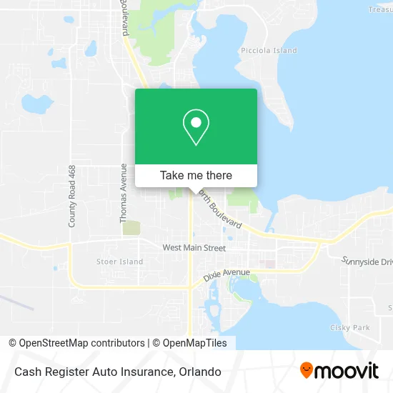 Cash Register Auto Insurance map
