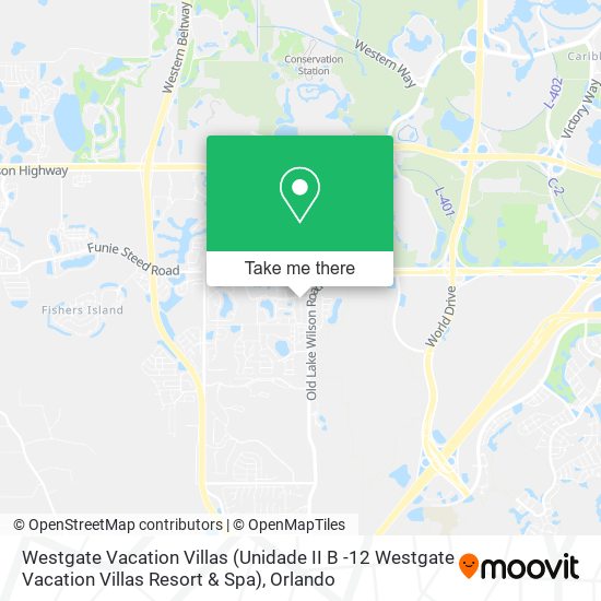 Westgate Vacation Villas (Unidade II B -12 Westgate Vacation Villas Resort & Spa) map