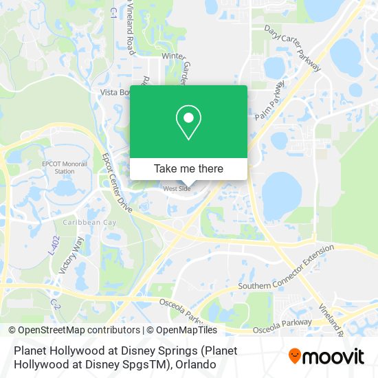 Planet Hollywood at Disney Springs map