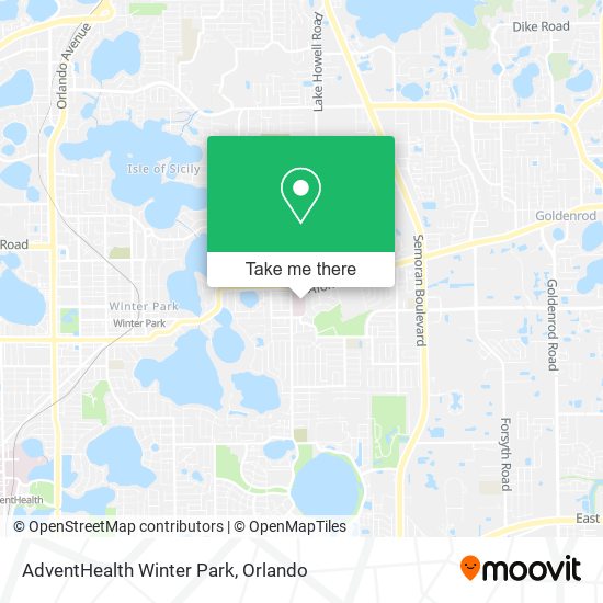 Mapa de AdventHealth Winter Park