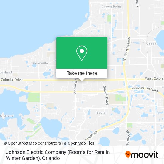 Johnson Electric Company (Room's for Rent in Winter Garden) map