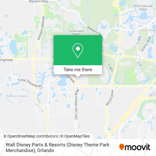Walt Disney Parts & Resorts (Disney Theme Park Merchandise) map