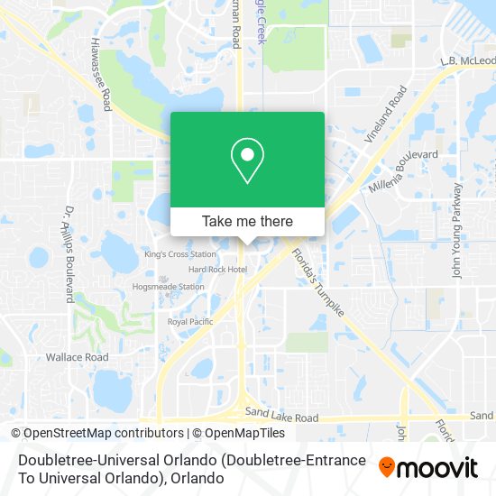 Mapa de Doubletree-Universal Orlando (Doubletree-Entrance To Universal Orlando)