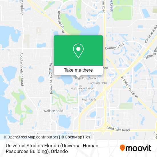 Universal Studios Florida (Universal Human Resources Building) map