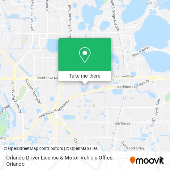 Orlando Driver License & Motor Vehicle Office map