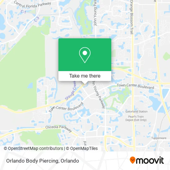 Orlando Body Piercing map