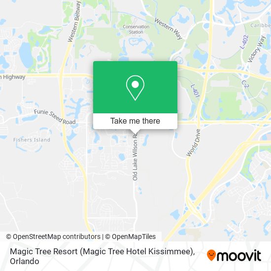 Mapa de Magic Tree Resort (Magic Tree Hotel Kissimmee)