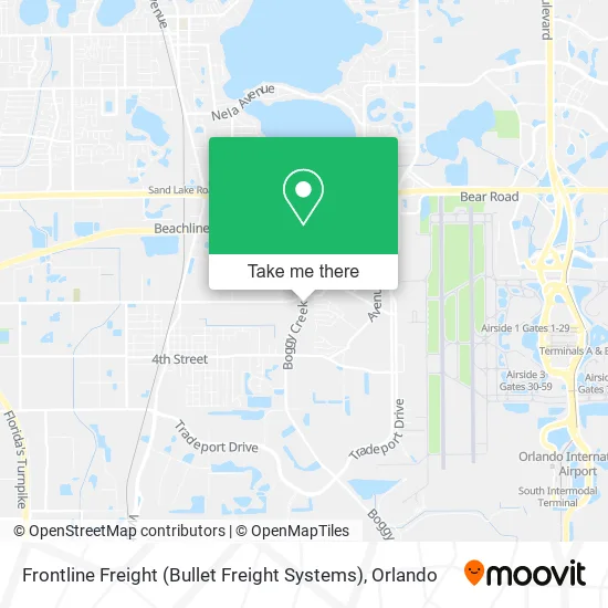 Mapa de Frontline Freight (Bullet Freight Systems)