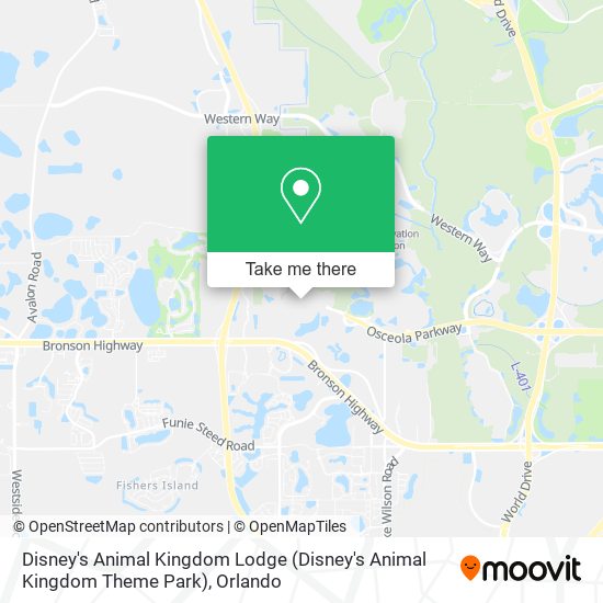 Mapa de Disney's Animal Kingdom Lodge (Disney's Animal Kingdom Theme Park)