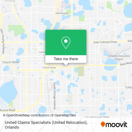 Mapa de United Claims Specialists (United Relocation)