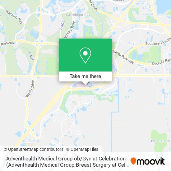 Mapa de Adventhealth Medical Group ob / Gyn at Celebration