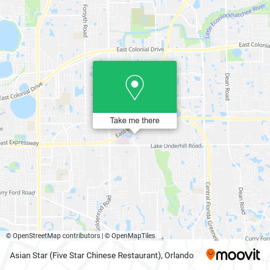 Mapa de Asian Star (Five Star Chinese Restaurant)