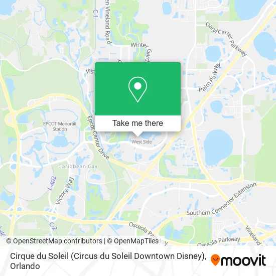 Cirque du Soleil (Circus du Soleil Downtown Disney) map