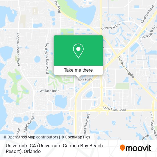 Universal's CA (Universal's Cabana Bay Beach Resort) map