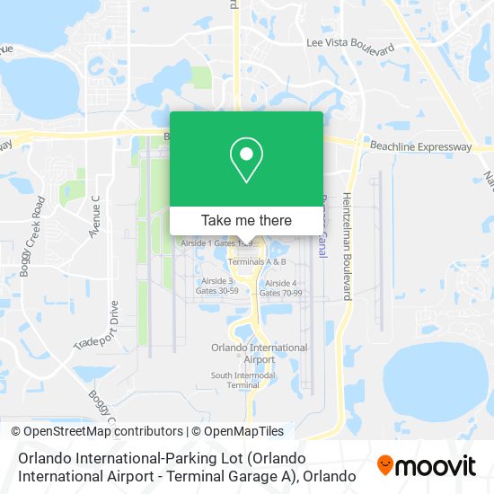 Mapa de Orlando International-Parking Lot (Orlando International Airport - Terminal Garage A)