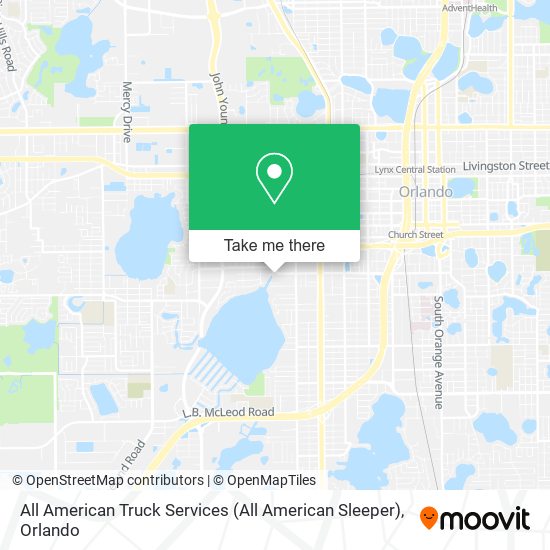 Mapa de All American Truck Services (All American Sleeper)