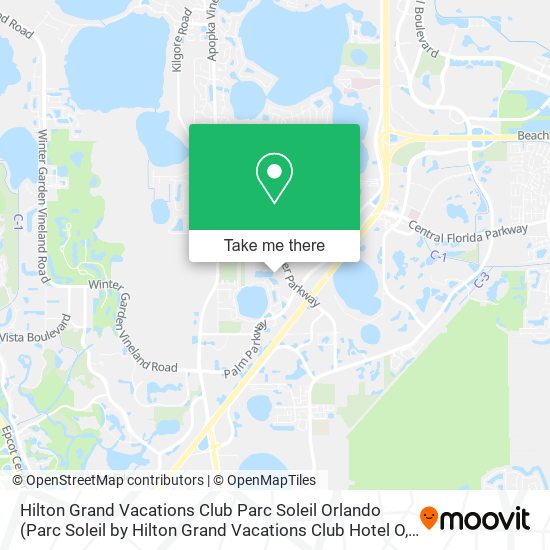 Hilton Grand Vacations Club Parc Soleil Orlando map