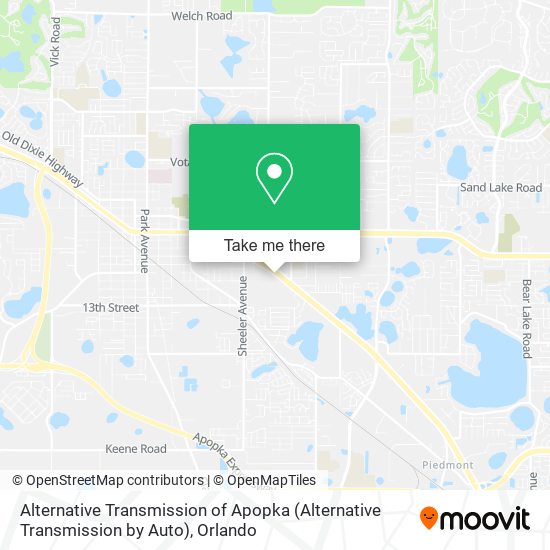 Alternative Transmission of Apopka (Alternative Transmission by Auto) map