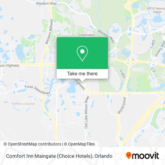 Mapa de Comfort Inn Maingate (Choice Hotels)