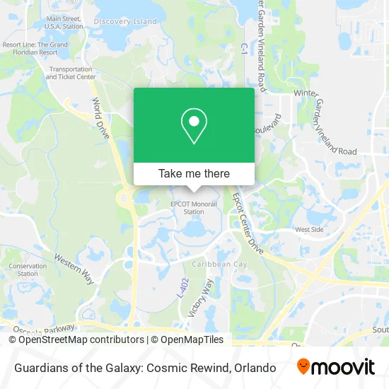 Mapa de Guardians of the Galaxy: Cosmic Rewind