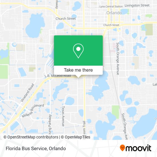 Florida Bus Service map