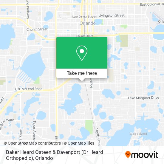 Mapa de Baker Heard Osteen & Davenport (Dr Heard Orthopedic)
