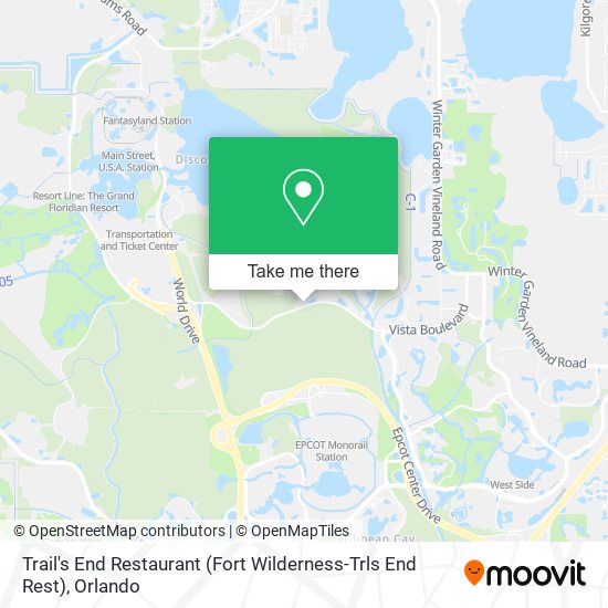 Mapa de Trail's End Restaurant (Fort Wilderness-Trls End Rest)