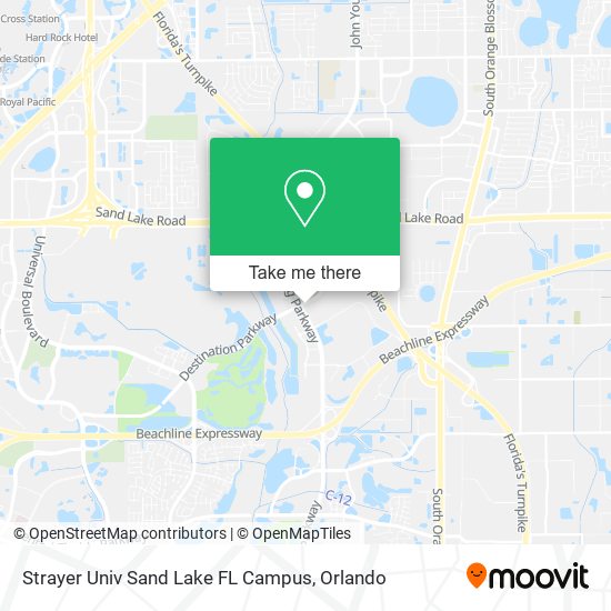 Strayer Univ Sand Lake FL Campus map