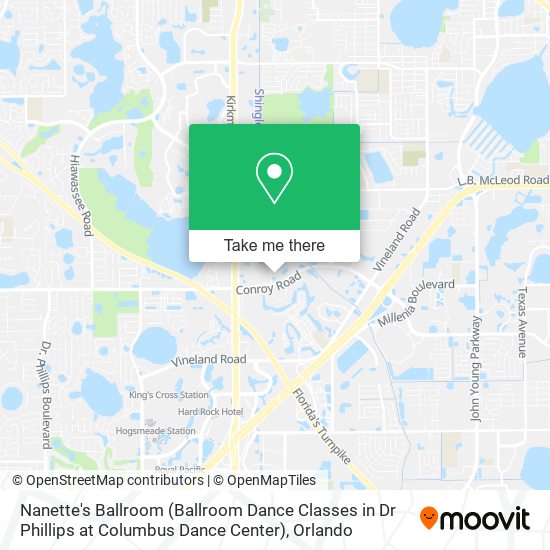 Nanette's Ballroom (Ballroom Dance Classes in Dr Phillips at Columbus Dance Center) map