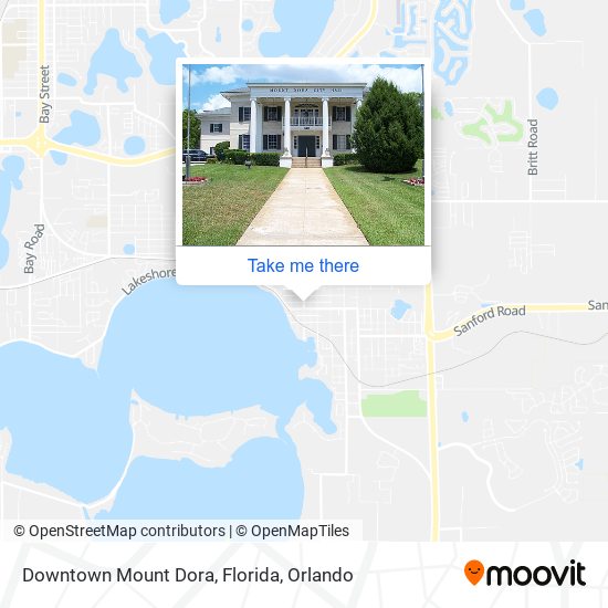 Mapa de Downtown Mount Dora, Florida