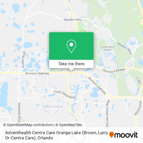 Mapa de Adventhealth Centra Care Orange Lake (Brown, Larry Dr-Centra Care)