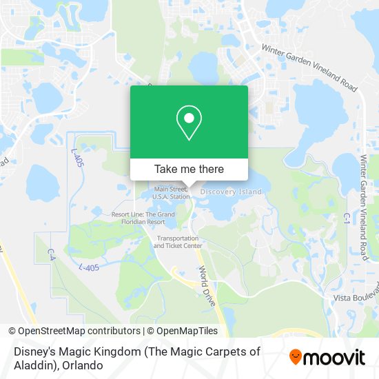 Disney's Magic Kingdom (The Magic Carpets of Aladdin) map