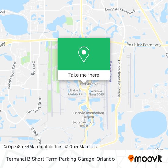 Terminal B Short Term Parking Garage map