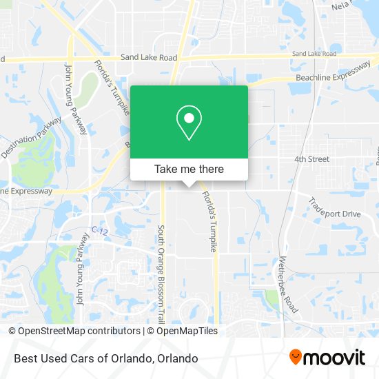 Best Used Cars of Orlando map