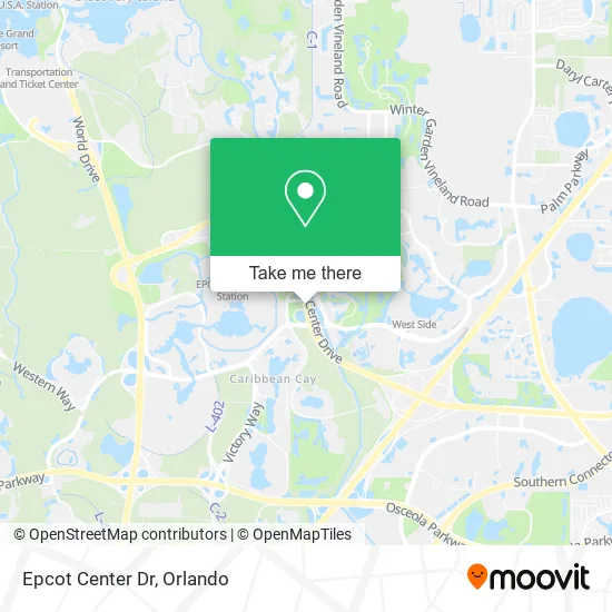 Mapa de Epcot Center Dr