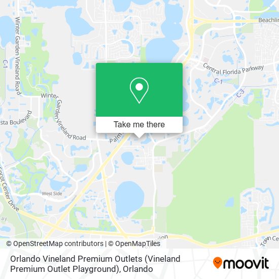 Orlando Vineland Premium Outlets (Vineland Premium Outlet Playground) map
